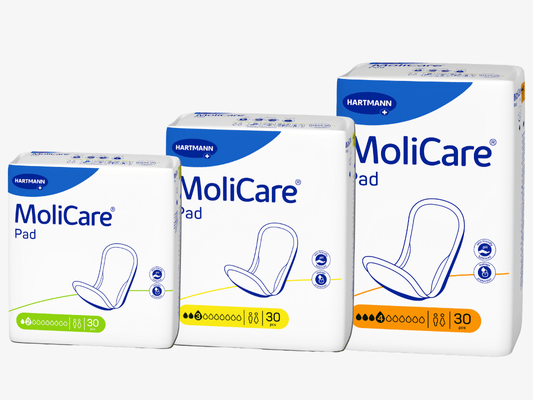 Neues Verpackungsdesign MoliCare Pad 2, 3 und 4 Tropfen