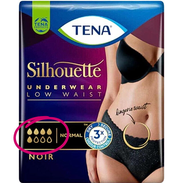 TENA Lady Silhouette Normal noir Pants alte Tröpfchenskala