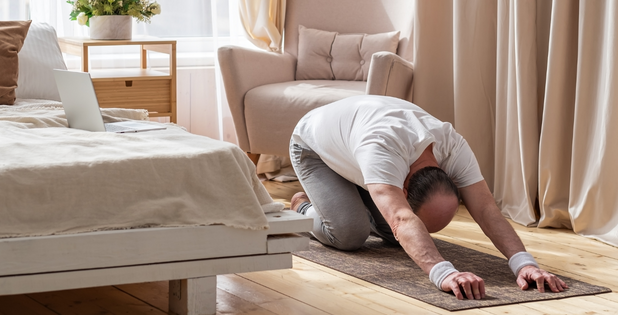 Die Pose des Kindes - Beckenbodenübungen Abschluss Männer 