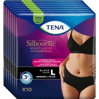 TENA Silhouette Pants Plus Black Large (6x10 Stk)