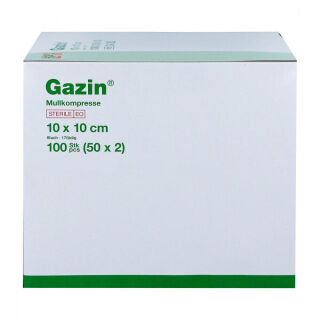 Gazin Mullkompressen 8-fach steril 10 x 10 cm (50x2 Stk)