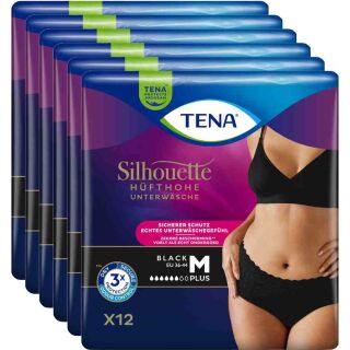 TENA Silhouette Pants Plus Black Medium (6x12 Stk)