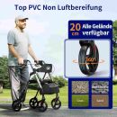 VOCIC Rollator faltbar und leicht mit Sitz - Sternensilber