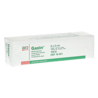 Gazin Mullkompressen 12-fach unsteril 5 x 5 cm (100 Stk)