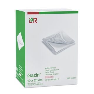 Gazin Mullkompressen 8-fach 10x 20 cm steril (50x2 Stk)