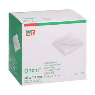 Gazin Mullkompressen 12-fach steril 10 x 10 cm (40x2 Stk)